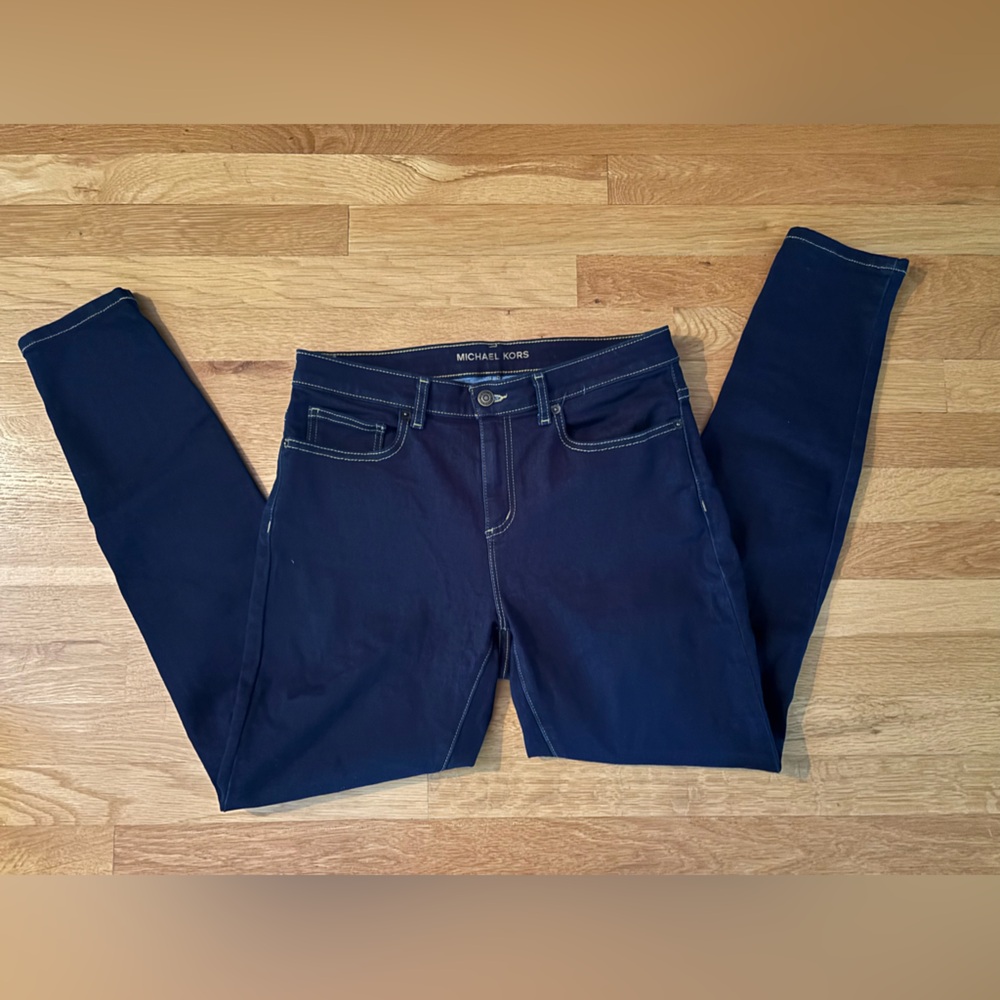 Michael Kors Izzy Skinny Dark Blue Denim Jeans